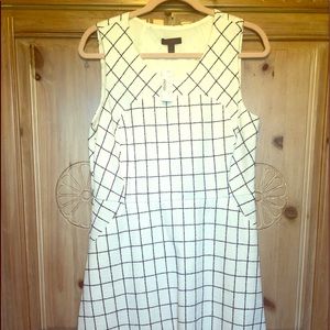 J.Crew White Striped Linen Dress Size 12 (NWT).